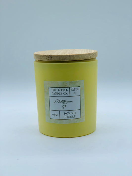 Yellow Ceramic Candle
