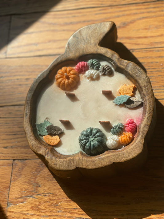 Pumpkin Dough Bowl Candle